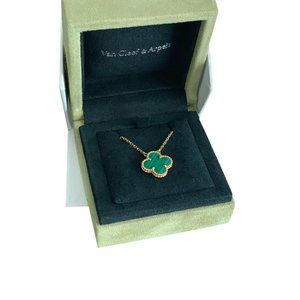 VAN CLEEF & ARPELS Alhambra Malachite Necklace